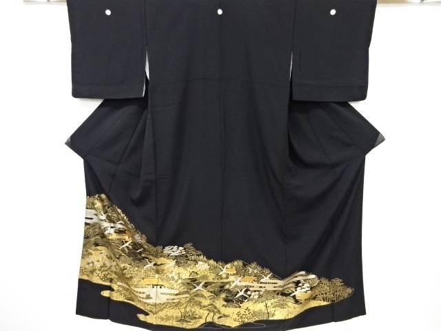 金彩家屋に松竹梅・群鶴模様留袖(比翼付き)【中古】【着】 宗sou|お茶道具・着物 【宗 sou】