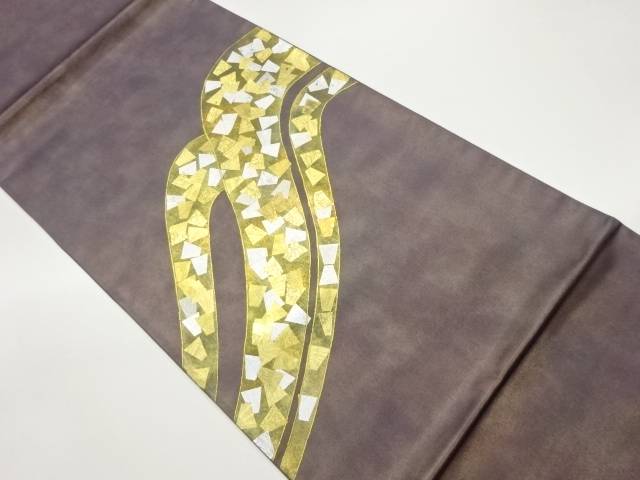 金彩山並模様袋帯【中古】【着】 宗sou