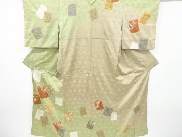 絞り色紙に花古典柄刺繍訪問着【中古】【着】 宗sou