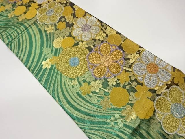 椿模様織出し名古屋帯【中古】【着】【名古屋帯】 宗sou 着物・帯 ] - 名古屋帯 リサイクル 紗 椿模様織出し名古屋帯 | 宗 sou::お茶道具・着物のお店