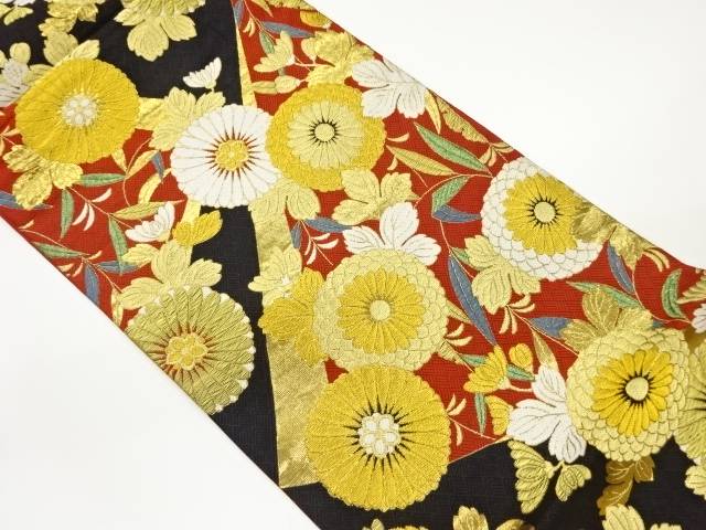 菊模様織出し袋帯【中古】【着】 宗sou 21,400円