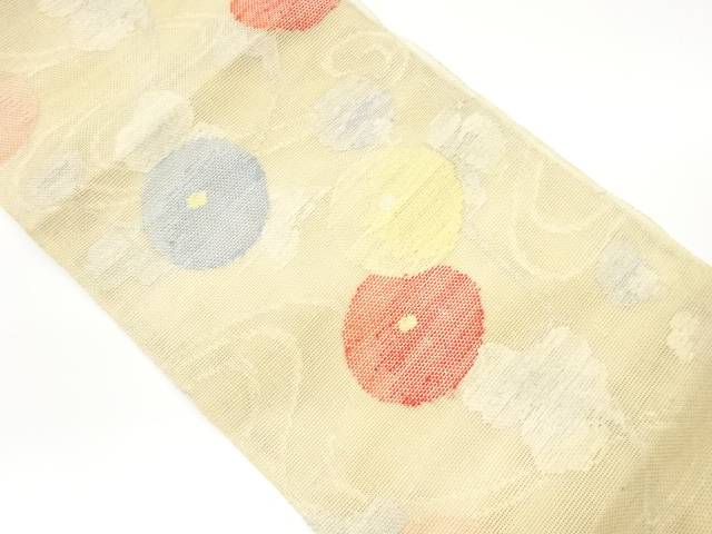 紗紬万寿菊模様織出し名古屋帯【中古】【着】 宗sou 21,400円