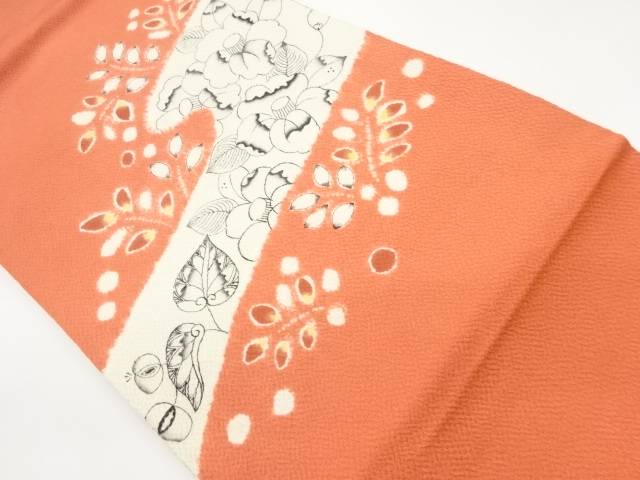 作家物　塩瀬ふくれ織手描き辻が花模様名古屋帯【中古】【着】 宗sou
