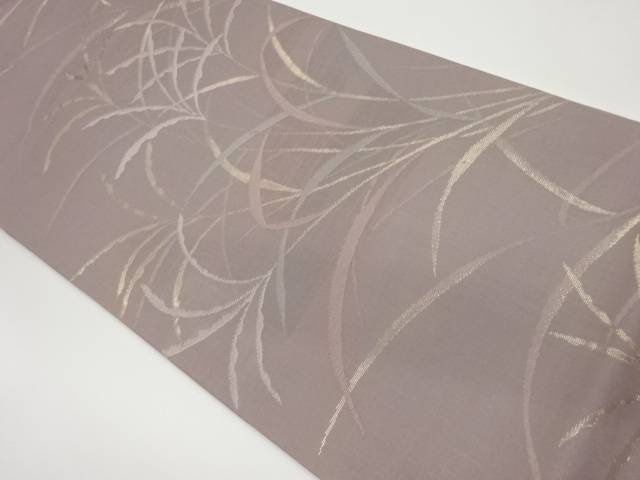 紗 草葉模様織出し袋帯【中古】【着】 宗sou 21,400円