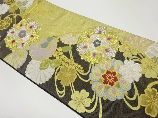 華紋に菊・桜・藤模様織出し袋帯【中古】【着】 宗sou 21,400円