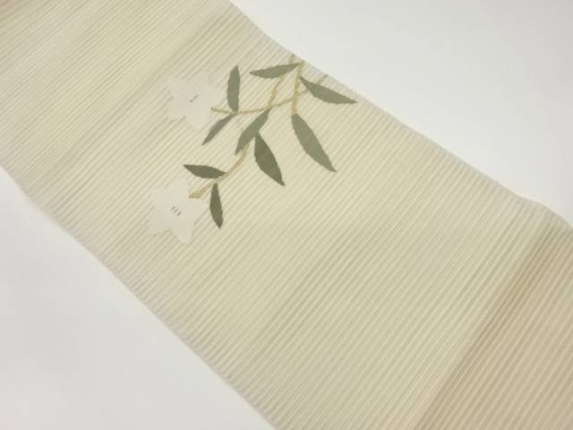絽綴れ桔梗模様織出し名古屋帯【中古】【着】 宗sou 21,400円