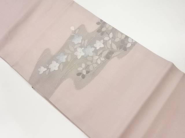 絽霞に桔梗模様織出し名古屋帯【中古】【着】 宗sou 21,400円