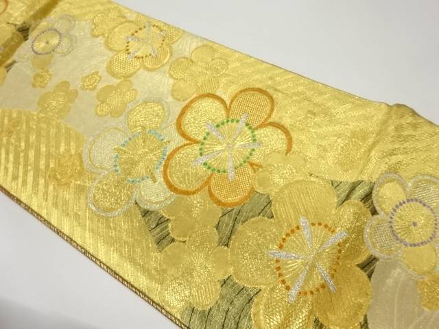 梅尽くし模様織出し全通袋帯【中古】【着】 宗sou