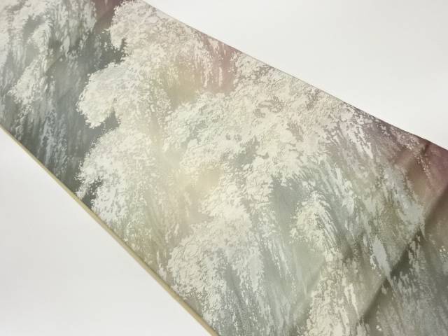 抽象波模様織出し袋帯【中古】【着】 宗sou