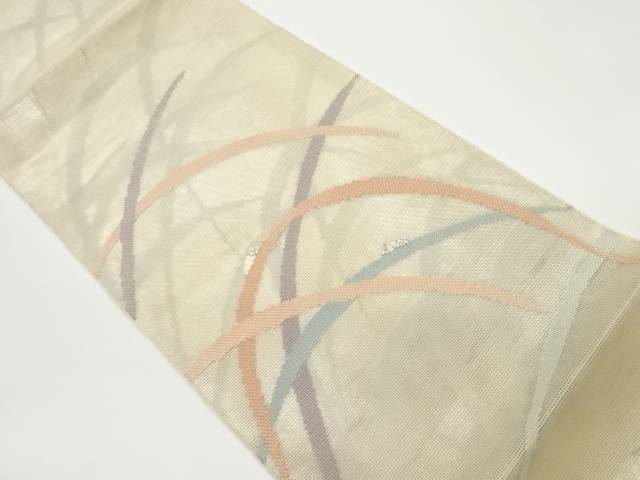 紗 芝模様織出し袋帯【中古】【着】 宗sou