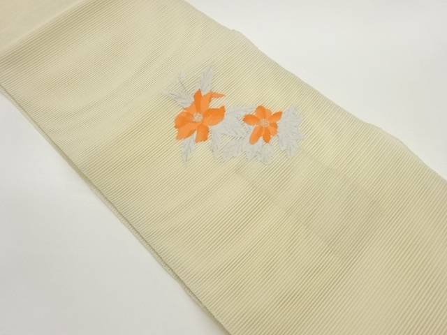 絽綴れ花瓶模様織出し名古屋帯【中古】【着】 宗sou