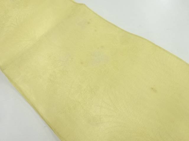 川島織物製　紗 萩模様織出し袋帯（材料）【アンティーク】【中古】【着】 宗sou