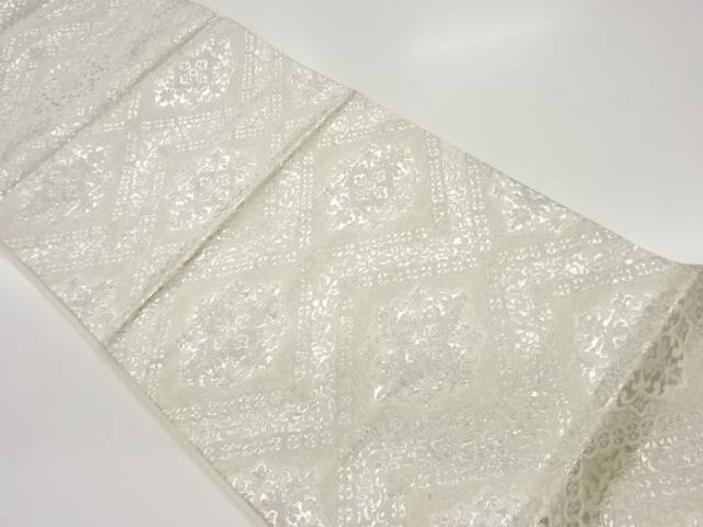 花菱模様織出し袋帯【中古】【着】 宗sou