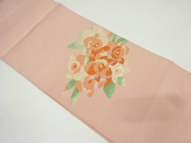 綴れ草花模様織り出し名古屋帯【リサイクル】【中古】【着】 宗sou