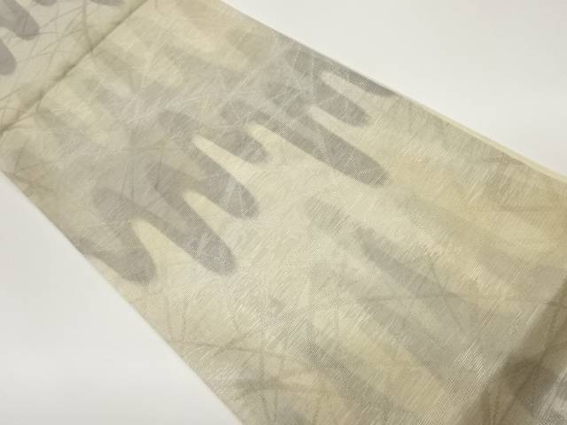 紗 抽象模様織出し袋帯【中古】【着】 宗sou｜お茶道具・着物　【宗 sou】