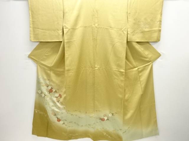 菊飾りつけ短い訪問着【中古】【着】 宗sou