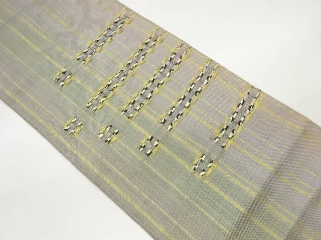 変わり織横段模様織出し袋帯【中古】【着】 宗sou