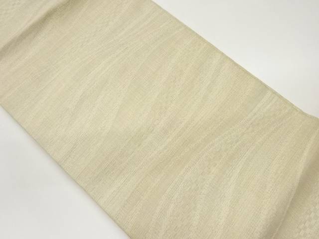 よろけ横段に市松模様織出し名古屋帯【中古】【着】 宗sou