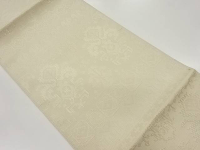 横段に抽象模様織出し名古屋帯【中古】【着】 宗sou|お茶道具・着物 【宗 sou】