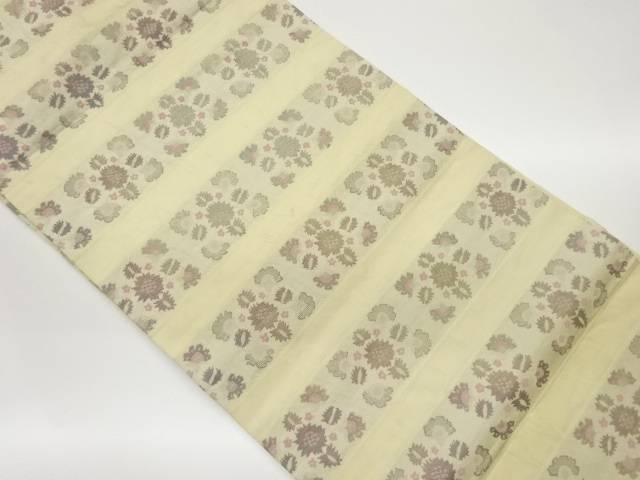 横段に抽象草花模様織出し名古屋帯【中古】【着】 宗sou 11,544円