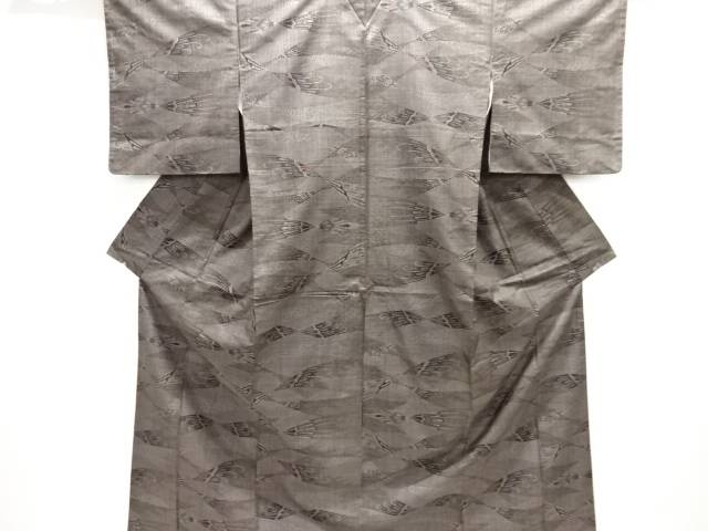 抽象化飾り付け織り出し発祥地泥大島紬お召しもの(5マルキ)【中古】【着】 宗sou 着物-レディースファッション