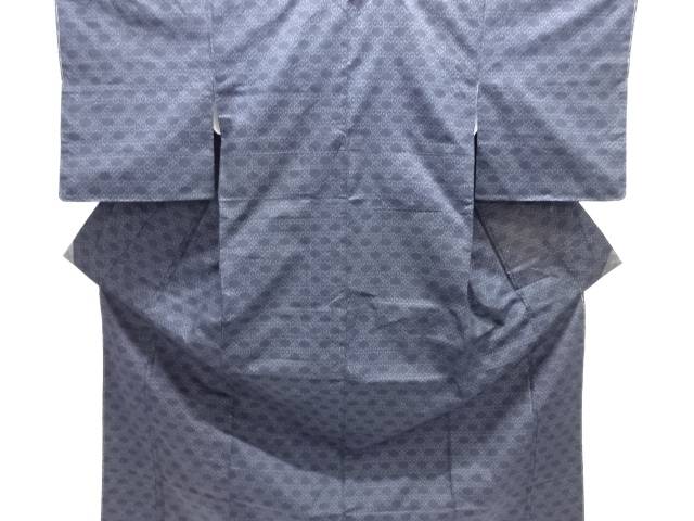 幾何学模様織り出し手織り紬着物【中古】【着】 宗sou