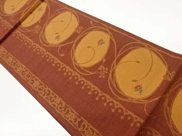 草花模様織出し洒落袋帯【中古】【着】 宗sou 9,324円
