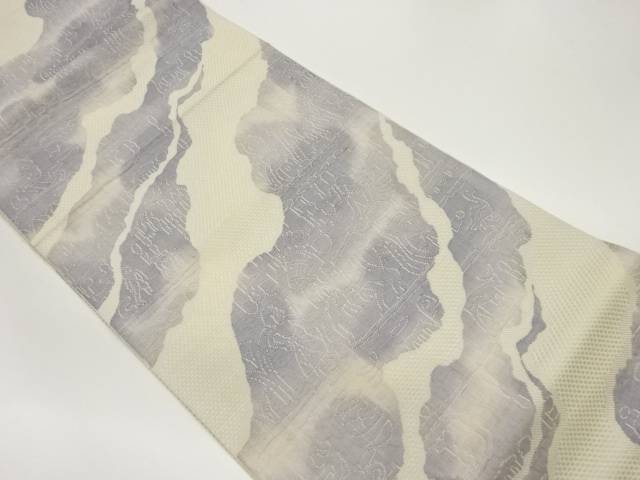 本場筑前博多道長取り模様織出し名古屋帯【中古】【着】 宗sou