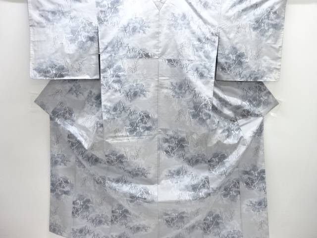 樹木模様織り出し本場大島紬着物【中古】【着】 宗sou