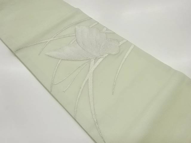 紗 葉に蝶模様織出し開き名古屋帯（額縁仕立て）【中古】【着】 宗sou 8,946円