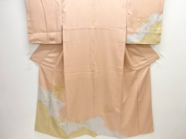 汕頭蘇州刺繍 絞り花籠模様訪問着【中古】【着】 宗sou|お茶道具・着物 【宗 sou】