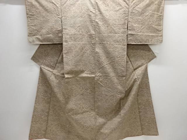 流水に花模様織り出し本場大島紬着物【中古】【着】 宗sou