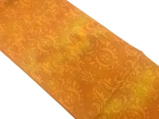 唐花模様織り出し　袋帯【中古】【着】 宗sou