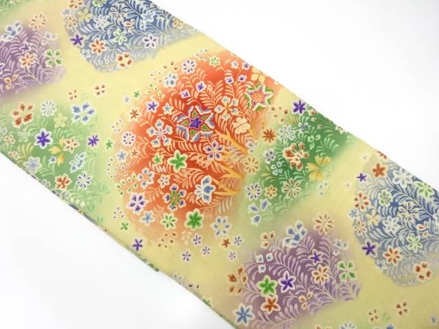 花更紗模様丸帯（着用可）【アンティーク】【中古】【着】 宗sou