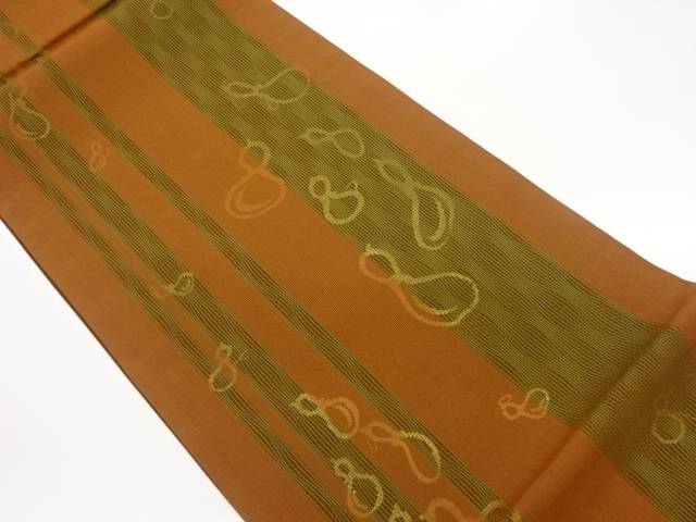縞に瓢箪模様織出し全通袋帯【中古】【着】 宗sou｜お茶道具・着物　【宗 sou】