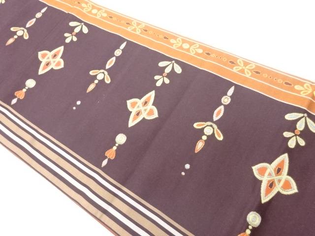 縞に抽象模様織出し袋帯【中古】【着】 宗sou｜お茶道具・着物　【宗 sou】 9,072円