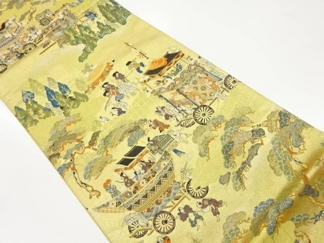山鉾に時代人物風景模様織出し袋帯【中古】【着】 宗sou｜お茶道具・着物　【宗 sou】 21,243円