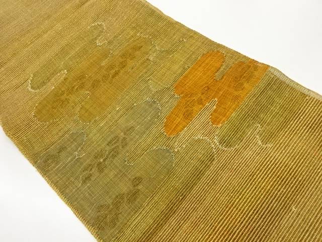 紗紬変わり織抽象ヱ霞模様織出し名古屋帯【中古】【着】 宗sou
