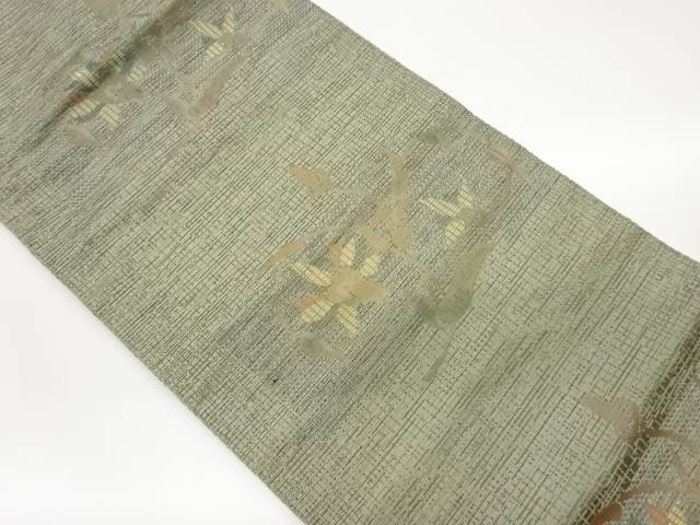 本場筑前博多草花模様織出し名古屋帯【中古】【着】 宗sou｜お茶道具・着物　【宗 sou】