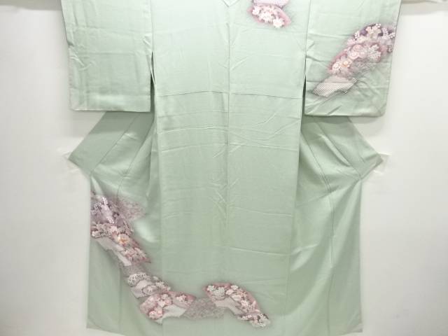 絞り西洋紙に被子植物飾りつけ短い訪問着【中古】【着】 宗sou