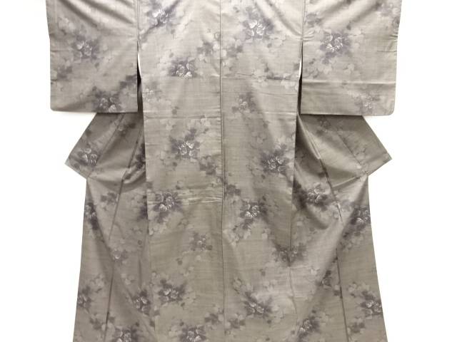グレープ飾りつけ織り出し発祥地泥大島紬お召しもの(7マルキ)【中古】【着】 宗sou