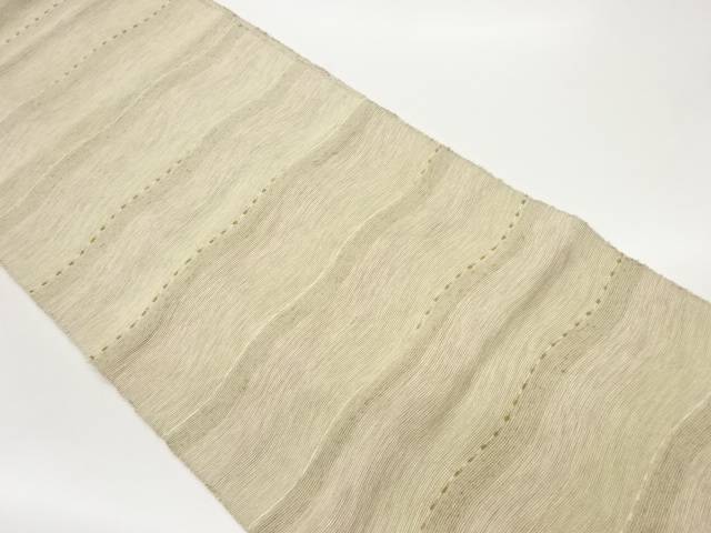 よろけ縞模様織出し名古屋帯【中古】【着】 宗sou