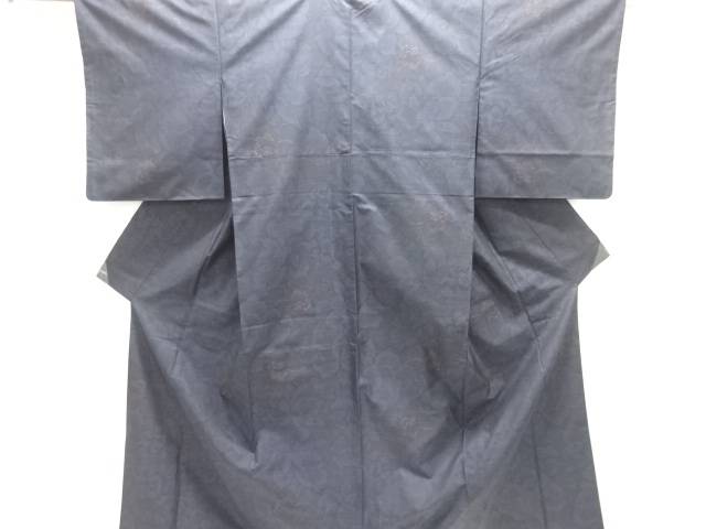 草花模様織り出し本場泥大島紬着物(7マルキ)【中古】【着】 宗sou｜お茶道具・着物　【宗 sou】