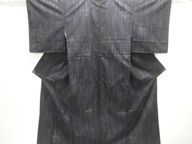 壷付け汁に草の実飾りつけ織り出し発祥地泥大島紬お召しもの(7マルキ)【中古】【着】 宗sou