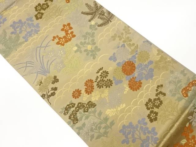 唐織秋草模様織出し袋帯【中古】【着】【袋帯】 宗sou
