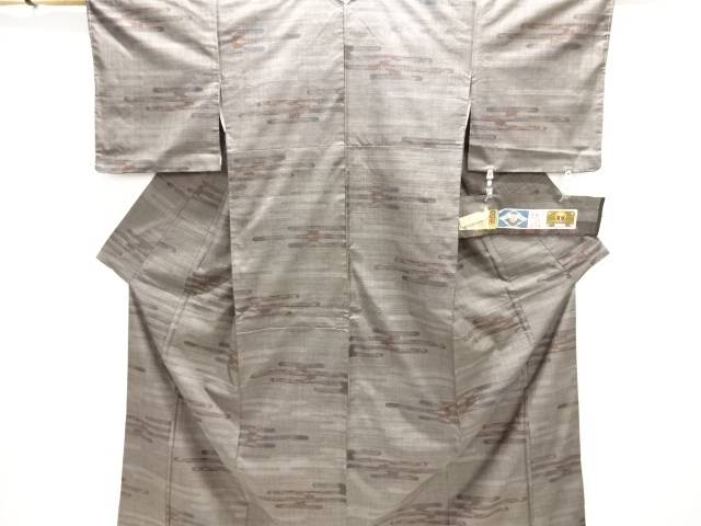 ヱ霞模様織り出し本場泥大島紬着物(5マルキ)【中古】【着】【紬・お召し】 宗sou