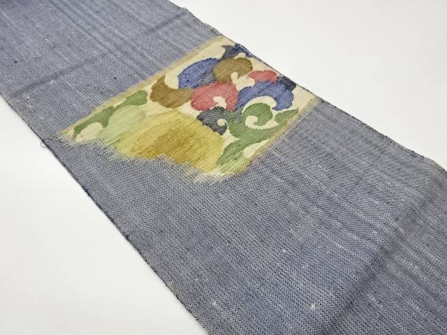 手織り真綿紬抽象模様織出し名古屋帯【中古】【着】【名古屋帯】 宗sou
