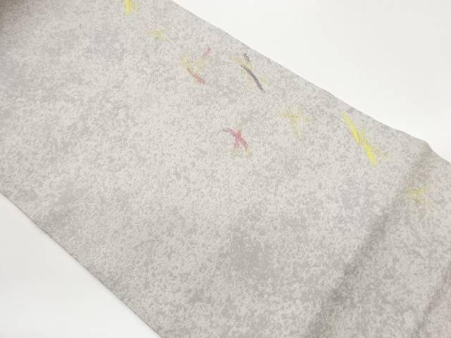 芝草模様織出し名古屋帯【中古】【着】【名古屋帯】 宗sou｜お茶道具・着物　【宗 sou】