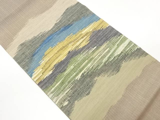 明綴れ紙布抽象霞模様織出し洒落袋帯【中古】【着】【袋帯】 宗sou｜お茶道具・着物　【宗 sou】