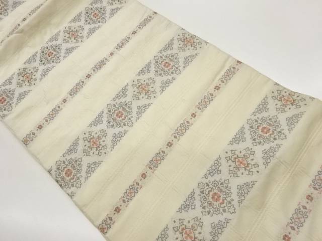 横段に花菱模様織出し名古屋帯【中古】【着】【名古屋帯】 宗sou 9,198円